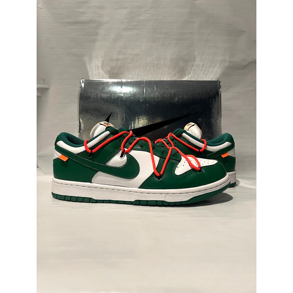 Off White x Nike Dunk Low Pine Green - Size 9.5